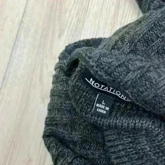 Notations Black & Grey Knit Sweater Dress Size Large - Picture 6 of 9